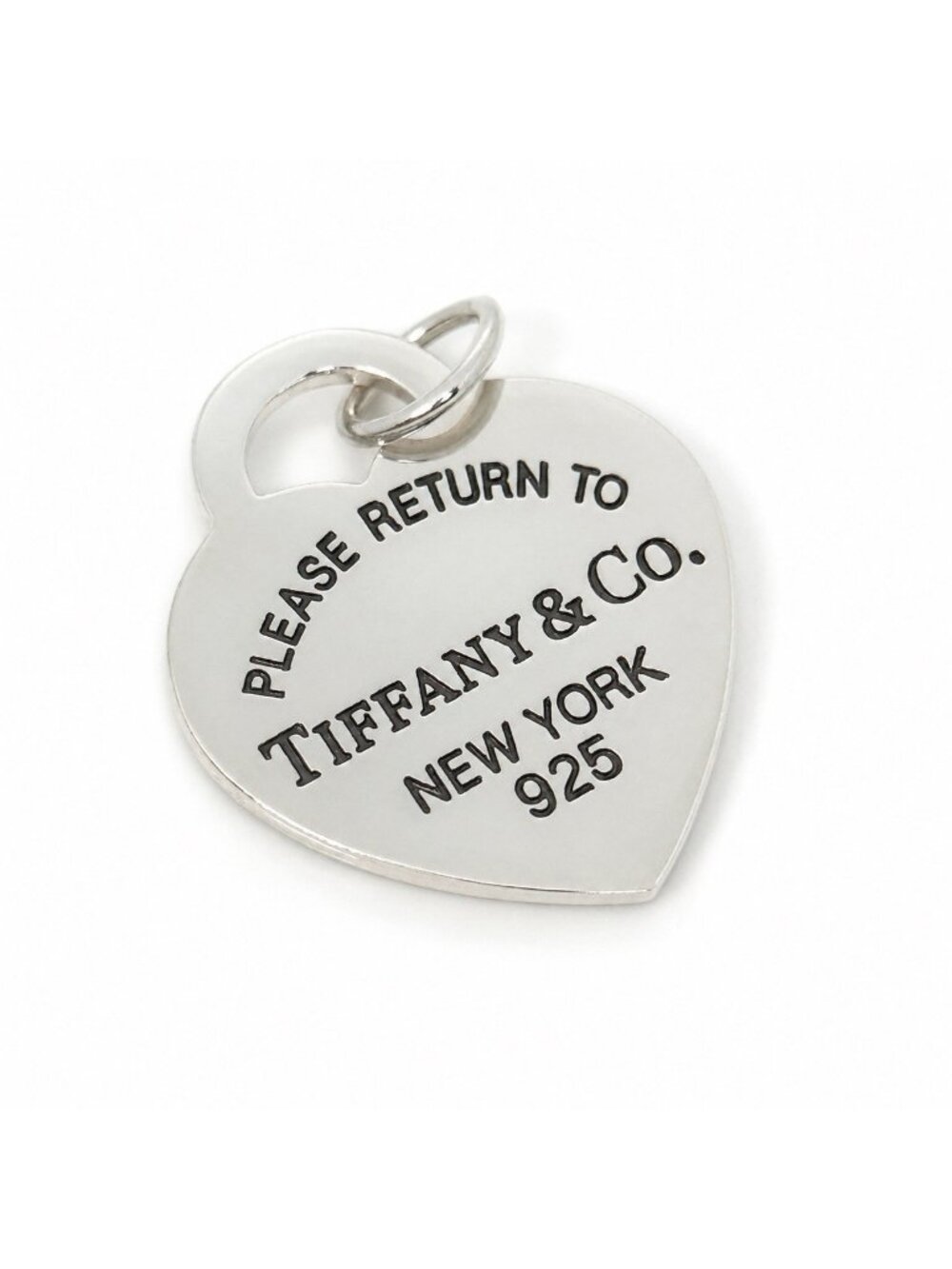 Please Return to Tiffany & Co Heart Tag Pendant or Charm Extra Large 1.2"